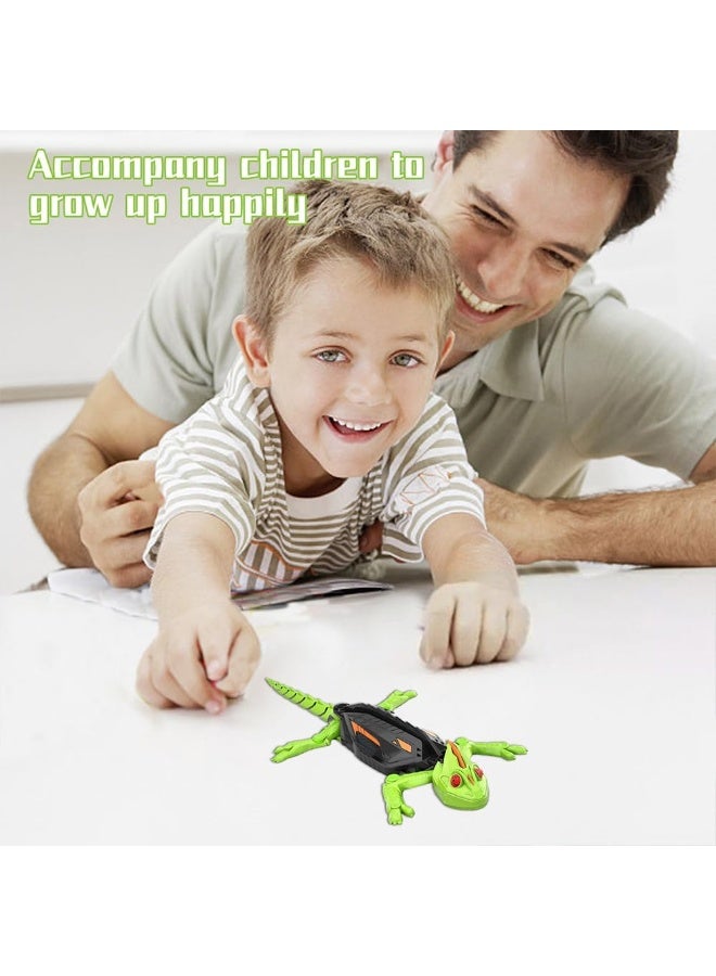 Soofam Wall Crawler Gecko, Remote Controlled Crawling Chameleon, Remote Control Wall Gecko with Luminous Eyes, Realistic Lizard Robot Toy Gifts for Children Boys Girls 3 4 5 6 7 8 - Image 4