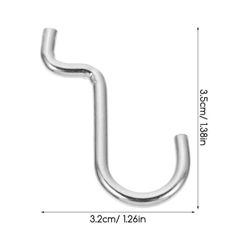 20 Pcs Heavy Duty Metal Pegboard Hooks Double Wire Garage Utility Silver Wall Hanging Tool Storage - Image 3