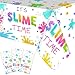 Tingjoo 3 Pack Slime Party Tablecloths Its Slime Time Art Table Covers 54 x 108 Inches Rectangle Glow Table Cloth Plastic Disposable Colorful Tablecloths for Art Birthday Party Decorations Vibrant - Image 3
