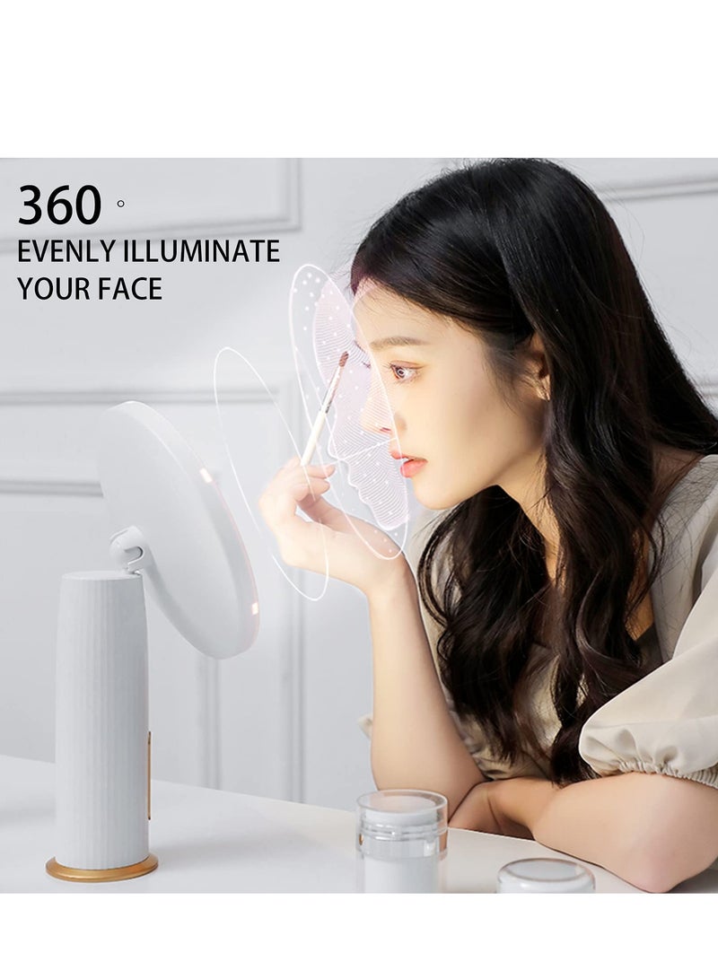10X/1X LED Lighted Makeup Mirror with 3 Dimmable Colors - High-Definition Vanity Mirror for Flawless Makeup - Image 3