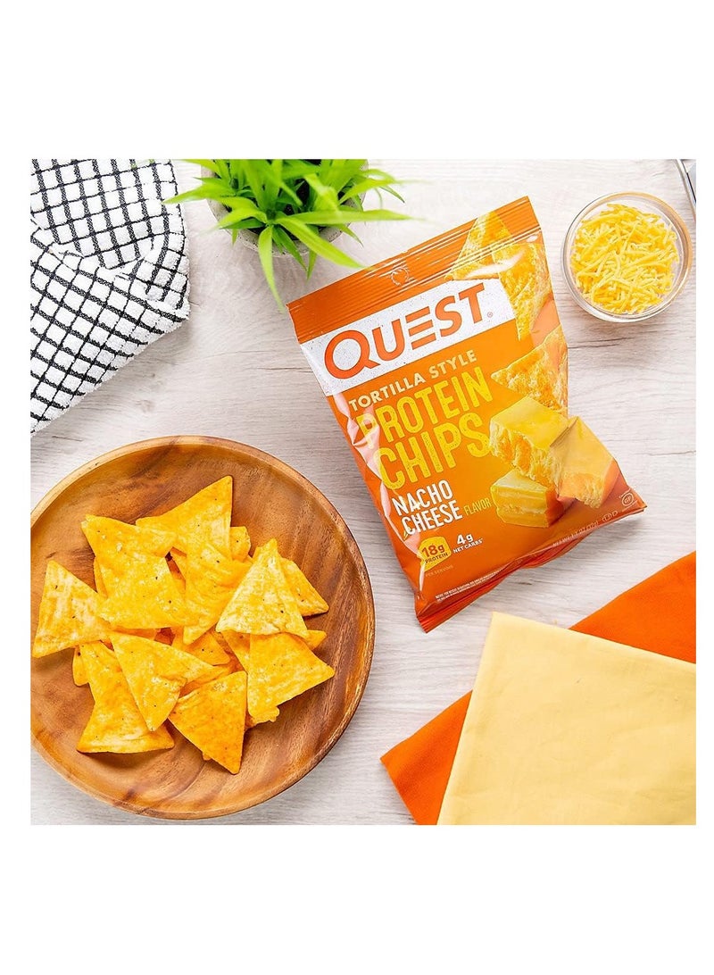 كويست تورتيلا ستايل رقائق البروتين بجبنة الناتشو 32 جم، عبوة من 8 قطع - Image 3