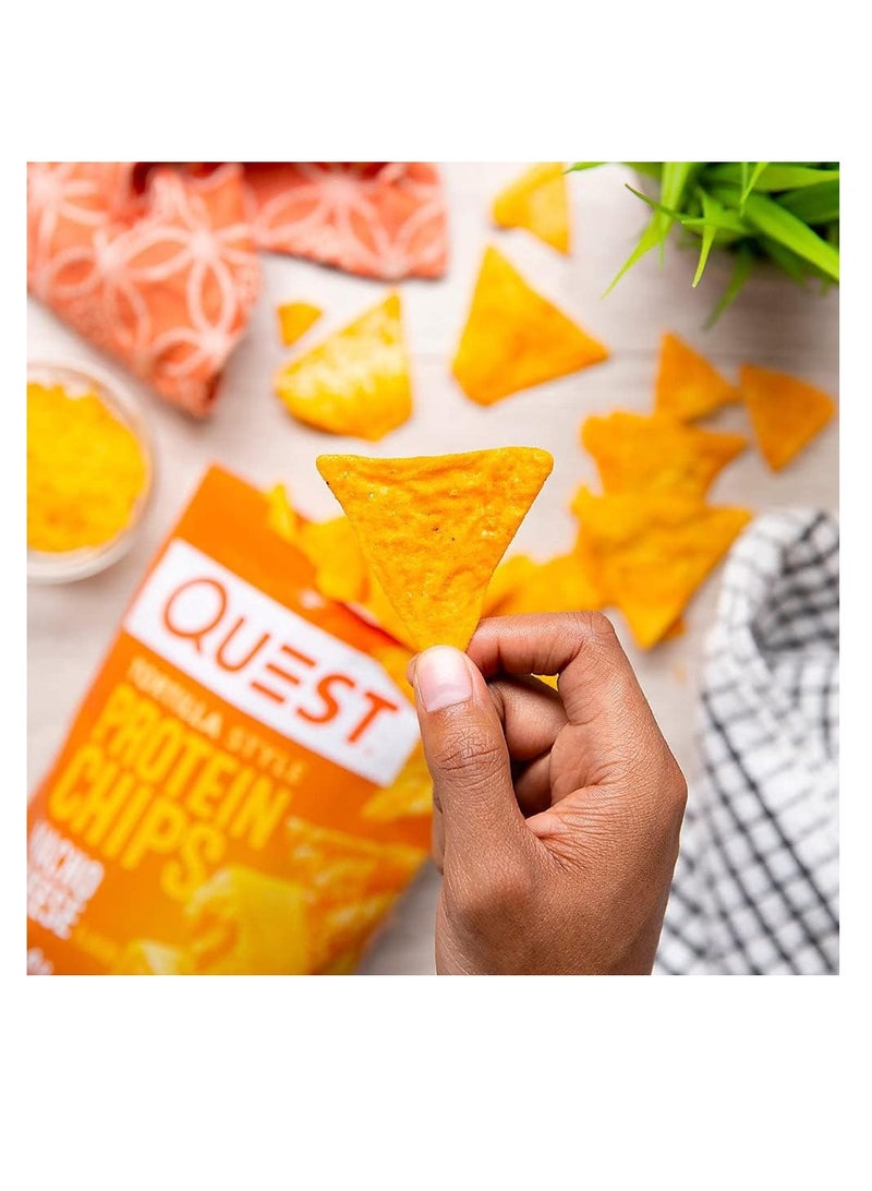 كويست تورتيلا ستايل رقائق البروتين بجبنة الناتشو 32 جم، عبوة من 8 قطع - Image 5