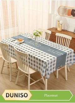 DUNISO 2 Pcs Waterproof tablecloth, rectangular tablecloths, no wash dust proof tablecloths, heat resistant and wear resistant, suitable for dining tables, desks, dressing tables, counters, coffee tables, 137cm * 180cm  - Image 1