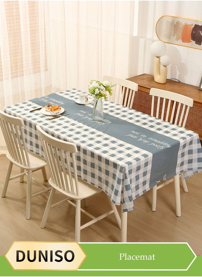 DUNISO - 2 Pcs Waterproof tablecloth, rectangular tablecloths, no wash dust proof tablecloths, heat resistant and wear resistant, suitable for dining tables, desks, dressing tables, counters, coffee tables, 137cm * 180cm - Image 1