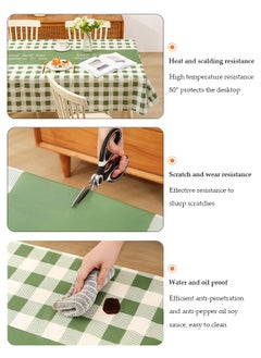 DUNISO 2 Pcs Waterproof tablecloth, rectangular tablecloths, no wash dust proof tablecloths, heat resistant and wear resistant, suitable for dining tables, desks, dressing tables, counters, coffee tables, 137cm * 180cm  - Image 3