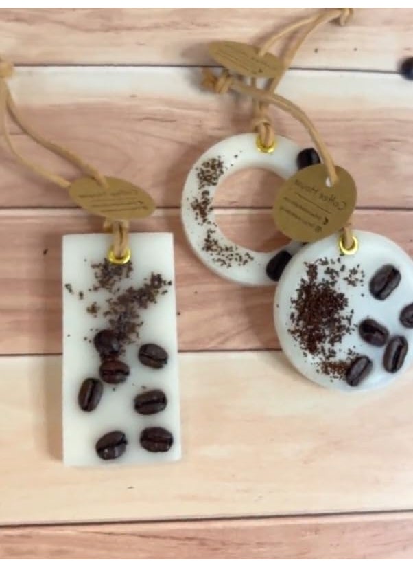 E_Glaze E_glaze Scented Coffee Beans Wax sachetsCoffee Scented Wax Sachet Handmade Home Dcor Wardrobe Freshener Decorative Gift Hanging Aromatic Ornament Set of3  - Image 4