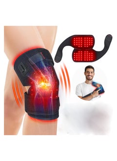 جنرال علاج الضوء الأحمر للركبة، جهاز علاج الضوء تحت الأحمر بطول موجي 660 نانومتر للضوء الأحمر و850 نانومتر للضوء تحت الأحمر القريب، شريط لالتفاف حول المرفق لتخفيف آلام المرفق.  - Image 1