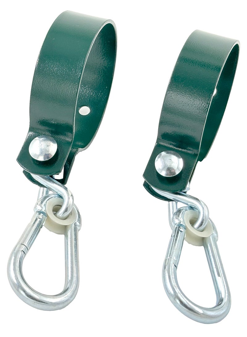 فنز  2 قطعة هوك أرجوحة مستديرة شريط أفقي سوينغ مشبك الحاملة رفع حلقة أنبوب دائري السحابة عقد ما يصل إلى 200 كجم - Image 1