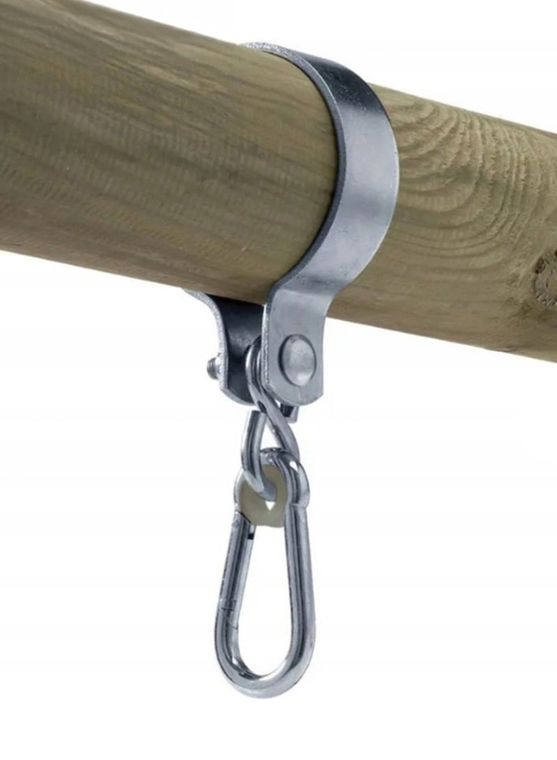 فنز  2 قطعة هوك أرجوحة مستديرة شريط أفقي سوينغ مشبك الحاملة رفع حلقة أنبوب دائري السحابة عقد ما يصل إلى 200 كجم - Image 3