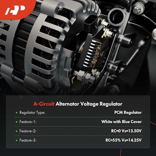 A-Premium Alternator Voltage Regulator Compatible with Ford F-150 F150 2004-2008, F-150 Heritage 2004, F-250 F-350 Super Duty 2004-2008, 4.2L 4.6L 5.4L, 14V A-Circuit - Image 2