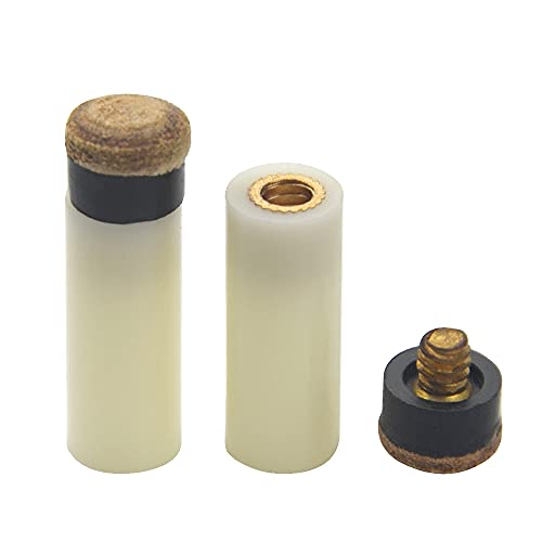 XINGYHENG 30 Set Billiard Cue Ferrules with Screw-on Cue Tips Billiard Accessories Replacement Parts Stick Repair Tool Set(10mm Brown Tip) - Image 2