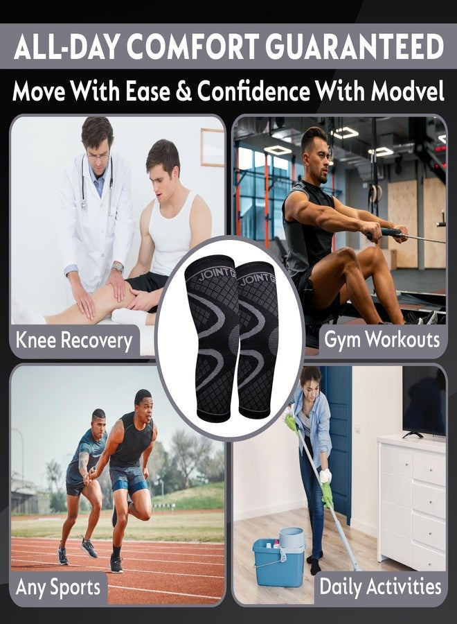 Joint Genius Knee Cap for Men & Women for Pain Relief | Knee Brace & Knee Support for Gym, Sports & Running | Knee Support for Women Knee Pain | Compression Knee Pad (BLACK-3XL) - Image 4
