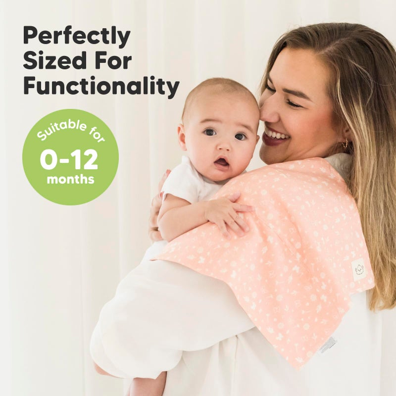 KeaBabies Organic Burp Cloths Baby Boy, Girl - 6-Pack Large Cotton Burping Cloths for Babies, Spit Up Rags, Super Absorbent, Ultra Soft Newborn Rag, Gender Neutral, Machine Washable, Durable(Butterflies) - Image 5