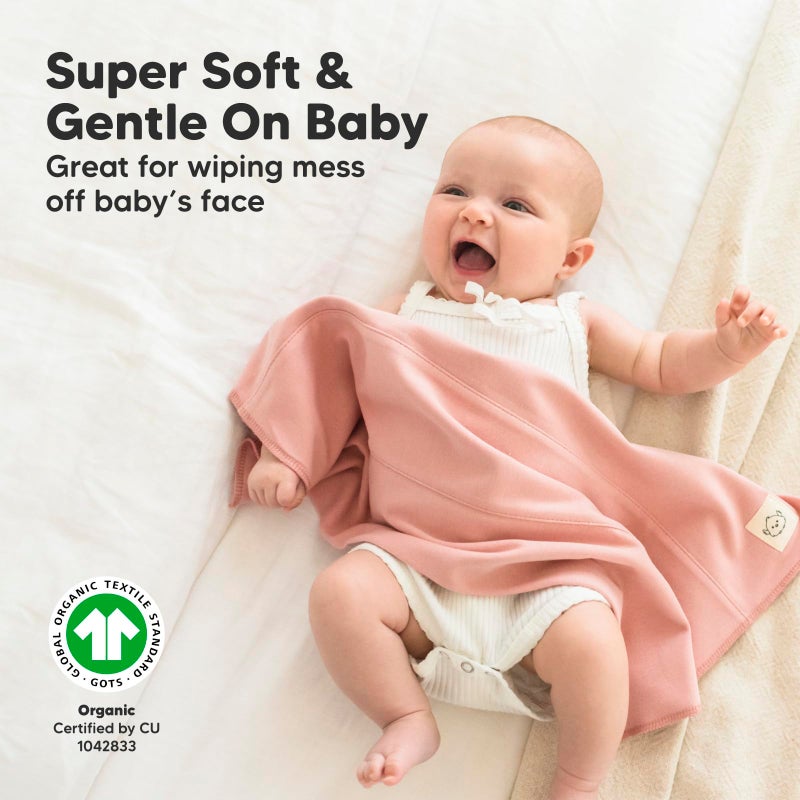KeaBabies Organic Burp Cloths Baby Boy, Girl - 6-Pack Large Cotton Burping Cloths for Babies, Spit Up Rags, Super Absorbent, Ultra Soft Newborn Rag, Gender Neutral, Machine Washable, Durable(Butterflies) - Image 4
