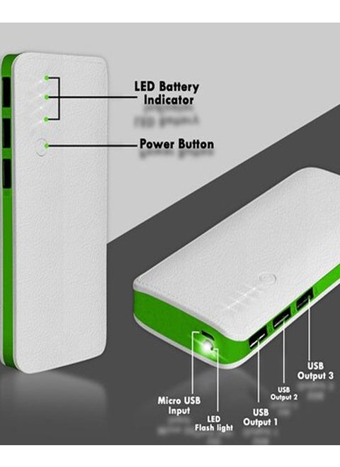 ⭐ باور بانك 8000 مع 3 مخرج لشحن  اجهزة بنفس الوقت  وكشاف اضاءة مدمج Power Bank 8000 mAh with 3 USB output. Curved design. Keep your devices charged with an emergency flashlight