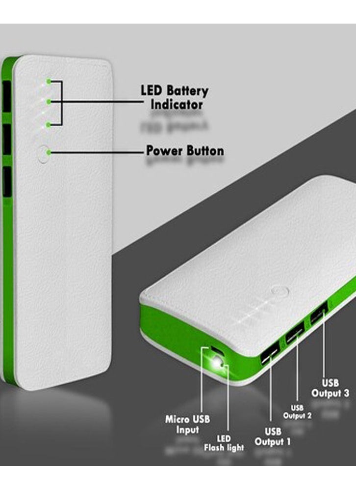 ماركة غير محددة - ⭐ باور بانك 8000 مع 3 مخرج لشحن  اجهزة بنفس الوقت  وكشاف اضاءة مدمج Power Bank 8000 mAh with 3 USB output. Curved design. Keep your devices charged with an emergency flashlight - Image 1