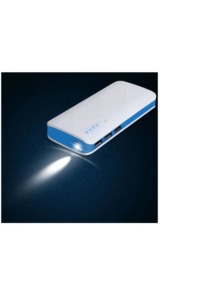 ماركة غير محددة - ⭐ باور بانك 8000 مع 3 مخرج لشحن  اجهزة بنفس الوقت  وكشاف اضاءة مدمج Power Bank 8000 mAh with 3 USB output. Curved design. Keep your devices charged with an emergency flashlight - Image 1