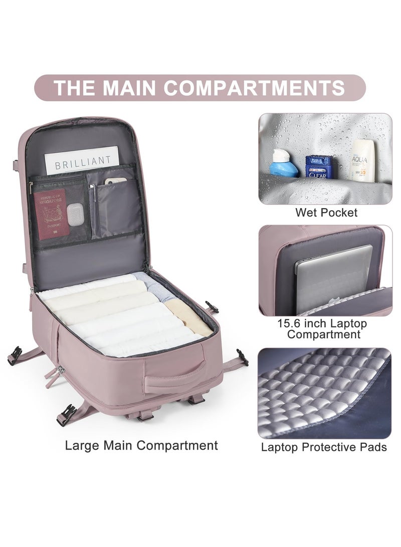 Bukela Travel Backpack Carry On Flight Aapproved Personal Item Travel Bag Mochila De Viaje Travel Backpack For Men Spirit Airlines Personal Item Bag 18x14x8 Carry On Backpack For Airplanes Lotus Root Pink  - Image 5