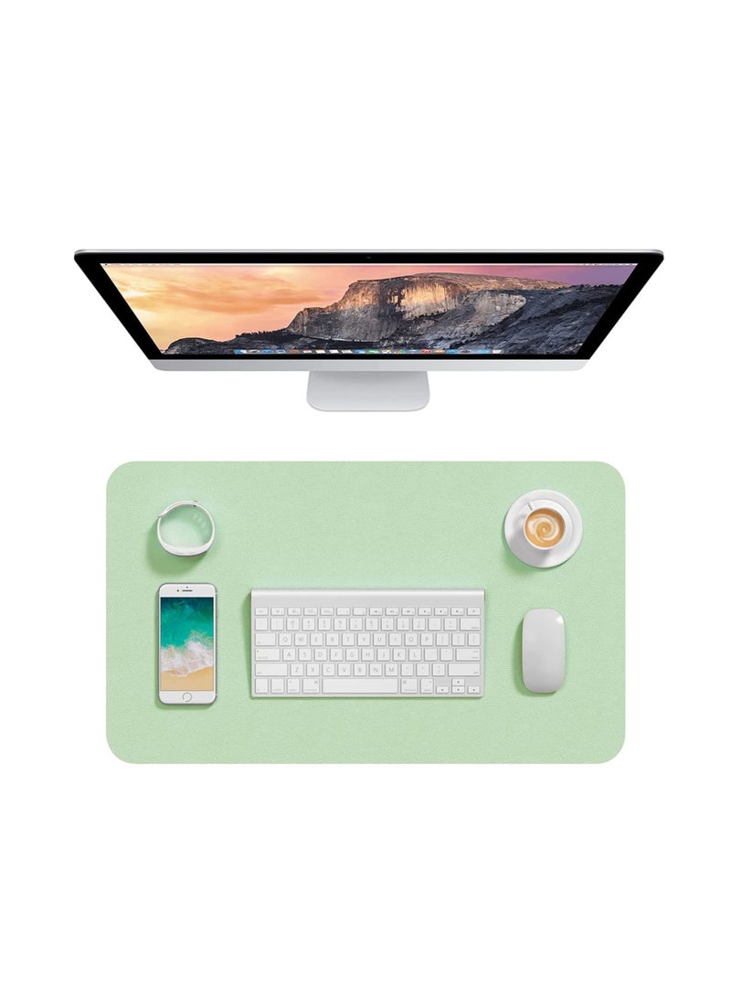 Excefore Desk Pad, PU Leather Mouse pad Desk mat, Microfiber Desk pad Mouse pad, Waterproof Desk Mat for Desktop, Laptop Keyboard Mat, Non-Slip Desk Writing Pad for Office, Lake Green (11.8''X23.6'')  - Image 1
