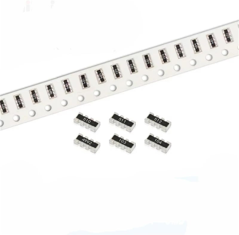 100 قطعة من مقاومات الشبكة من نوع 0603 * 4 2 * 4P 8P4R، بتصميم SMD، بقيم تتراوح بين 0 و 1 ميغا أوم، بمقاييس 10، 22، 47، 100، 220، 330، 470، 1 كيلو أوم، 2.2 كيلو أوم، 4.7 كيلو أوم، 10 كيلو أوم، 470 كيلو أوم، 22 كيلو أوم، 47 كيلو أوم، 100 كيلو أوم، 220 كيلو أوم (10 كيلو أوم). - Image 2