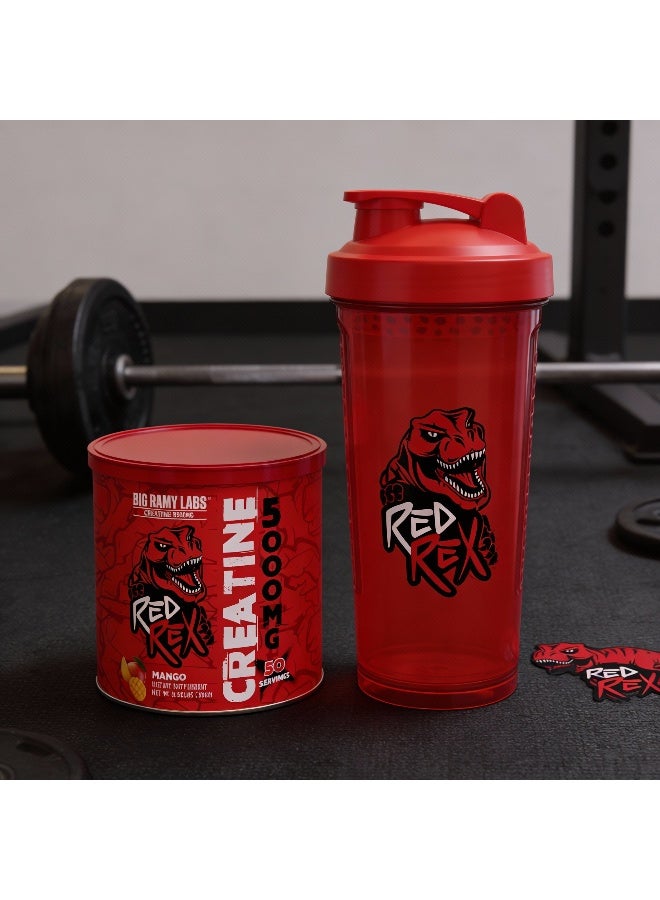 RED REX Creatine Monohydrate Powder - Mango Flavor - 300g - for Muscle Growth & Recovery - Image 5