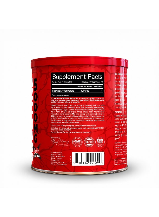 RED REX Creatine Monohydrate Powder - Mango Flavor - 300g - for Muscle Growth & Recovery - Image 3