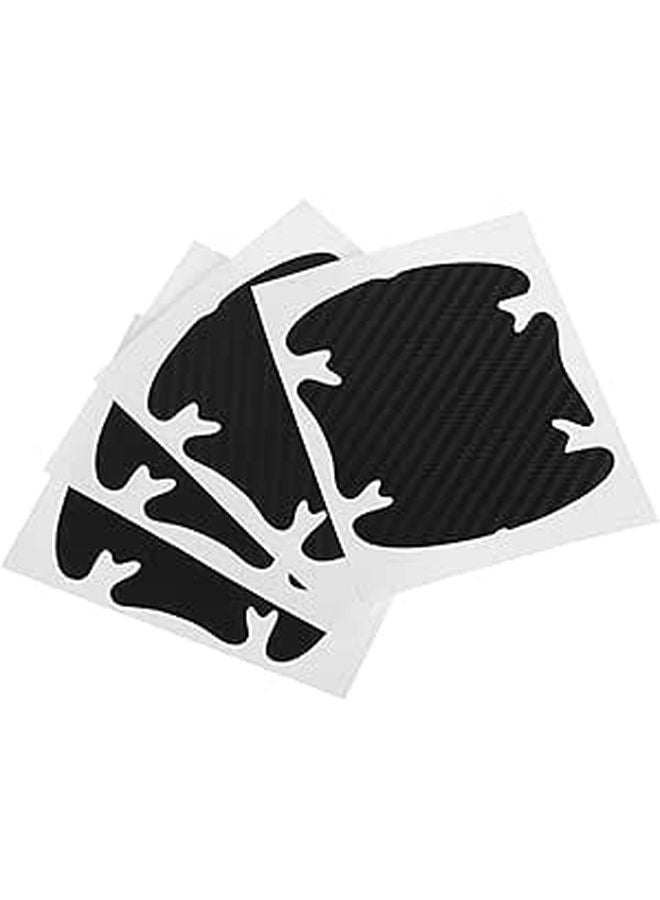 Universal 3D Carbon Fiber Car Door Handle Protector Set 4PCS Anti Scratch Film - Image 1