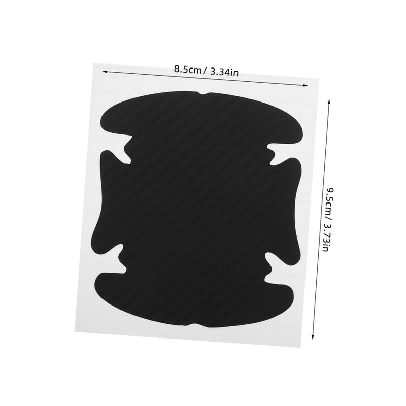 Universal 3D Carbon Fiber Car Door Handle Protector Set 4PCS Anti Scratch Film - Image 3