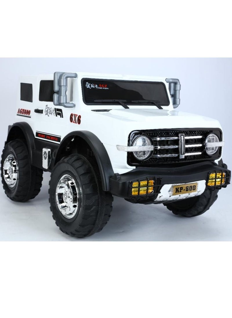 Electric Ride-on Car for Children that Works with Remote Control and is Self-Controlled by The Child. It has USB and Bluetooth 