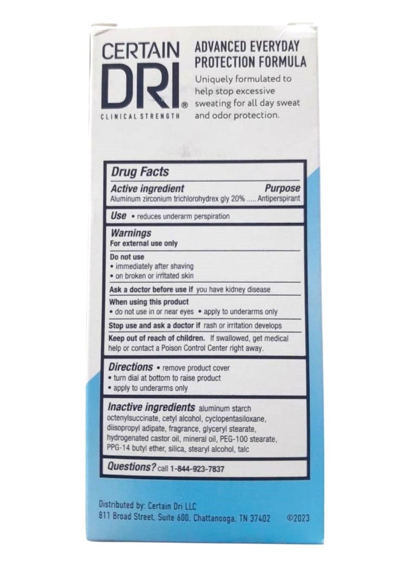 CERTAIN DRI - Everyday Protection Antiperspirant Deodorant 2.6 oz - Image 1