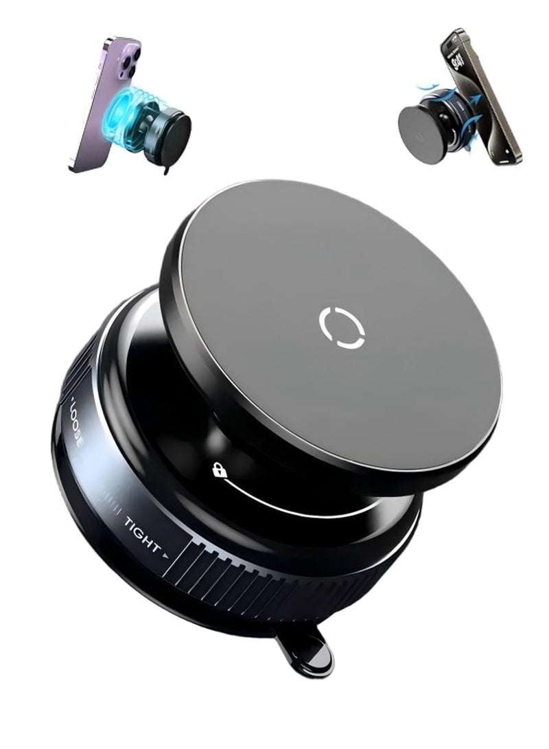 SahlTech 360° Rotation Magnetic Car Phone Mount with Vacuum Suction – Universal Holder, Charging Support, Easy Installation - Image 1