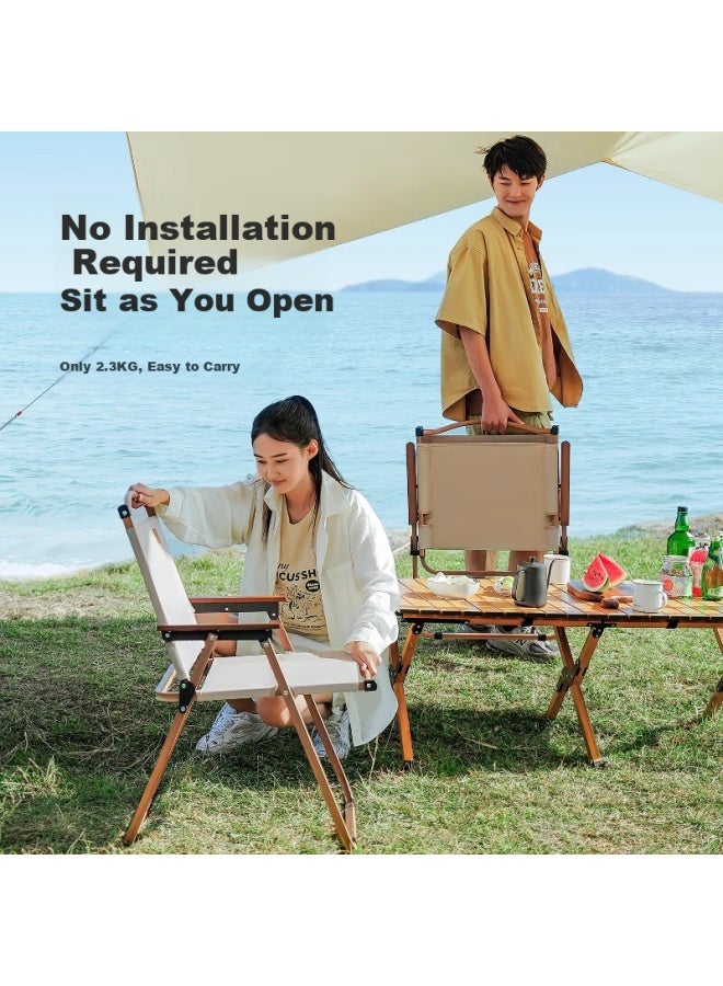 Primitive Foldable Outdoor Chair Kemit Chair Picnic Chair Portable Table And Chair Beach Chair Camping Chair Khaki
