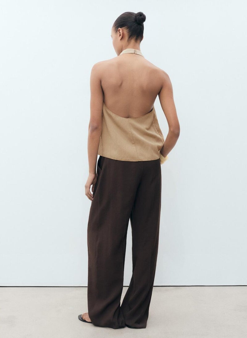 MANGO Lyocell Top With Draped Neck  - Image 2