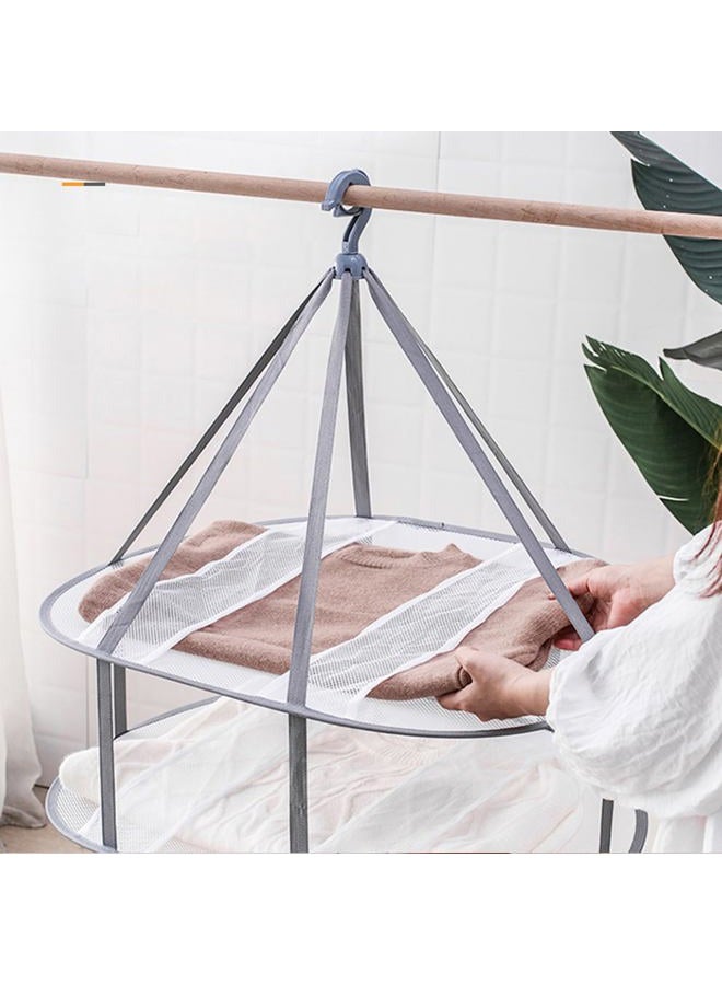 Looca 3-Tier Folded Mesh Clothes Hanging Dryer Sweater Drying Rack 30.3" L 24.5" W30.7 H - Image 2