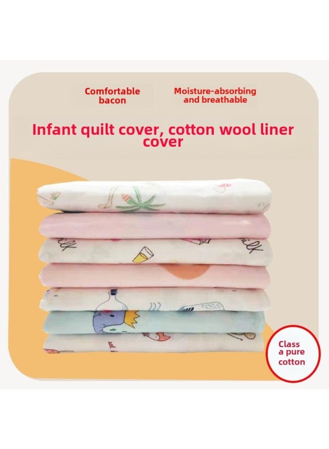 # Infant Quilt Cover Children's Cartoon Cotton Quilt Cover Newborn Baby Bag Quilt Cover Children Quilt Cover Cotton Wadding Liner-Color:Beige Elephant (cloud-like Cotton Gauze Quilt Cover)-Specifications:60x140cm - Image 2