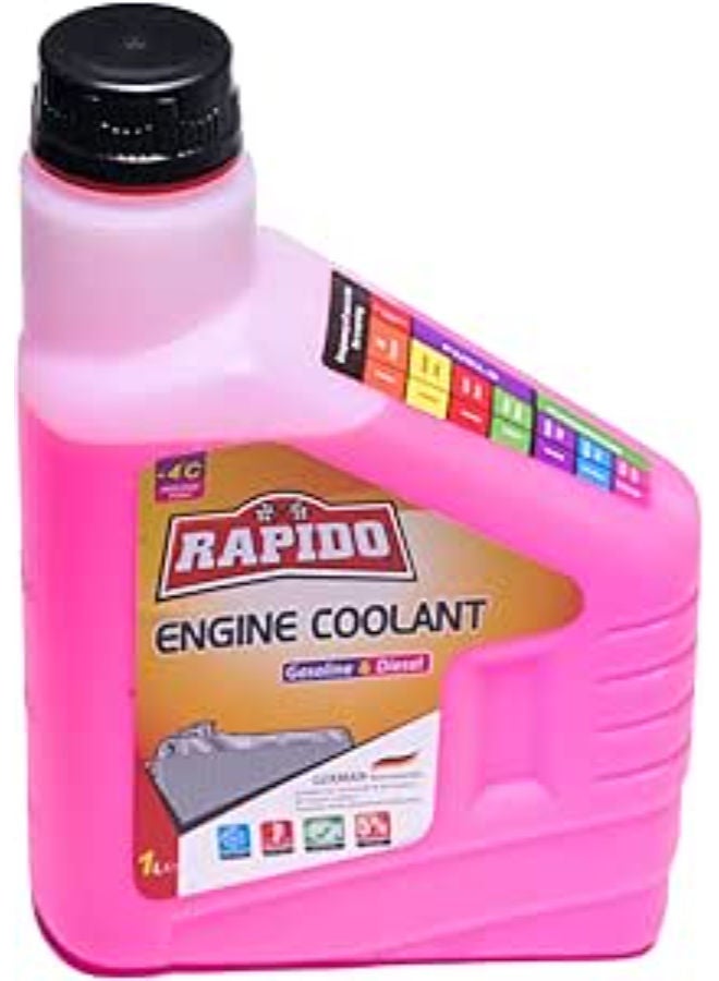Rapido Engine Coolant Gasoline & Diesel 1L - Red - Image 1