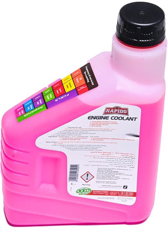 Rapido Engine Coolant Gasoline & Diesel 1L - Red - Image 2