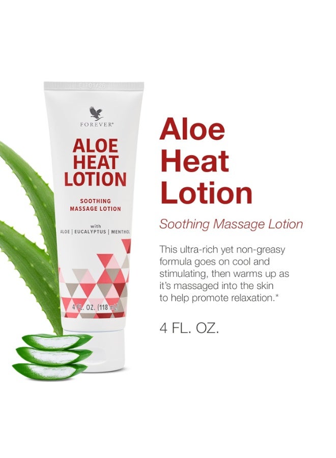 Forever Living - Aloe Heat Lotion with Menthol and Eucalyptus Fragrance, Comfort and Skin Nourishment, Vegan-Friendly Formula, 4 fl oz - Image 4