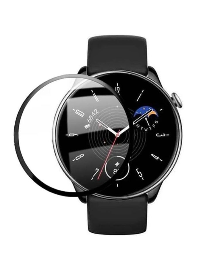 ماركة غير محددة - واقي شاشة ELMO3EZZ متوافق مع TicWatch Pro 2021، طبقة حماية ناعمة ثلاثية الأبعاد ذات حافة منحنية [مضاد للخدش] [خالٍ من الفقاعات] [مقاوم للغاية للكسر] [حساس للغاية] (ليس زجاجًا) - Image 1
