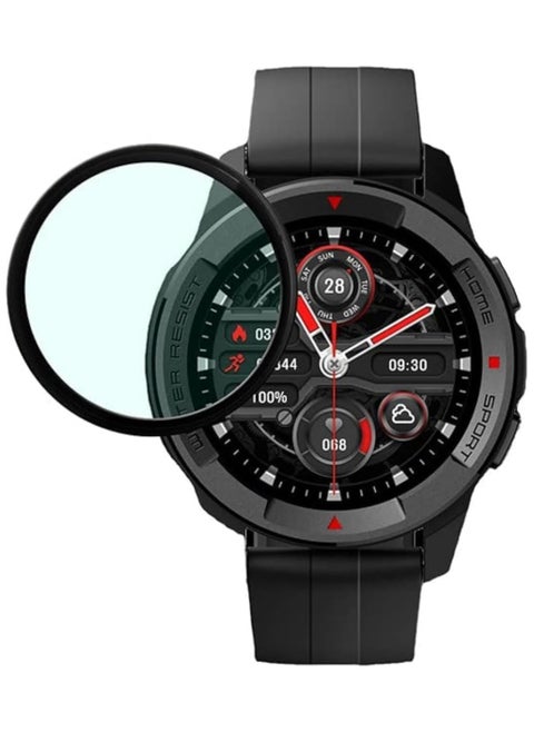 واقي شاشة ELMO3EZZ متوافق مع TicWatch Pro 2021، طبقة حماية ناعمة ثلاثية الأبعاد ذات حافة منحنية [مضاد للخدش] [خالٍ من الفقاعات] [مقاوم للغاية للكسر] [حساس للغاية] (ليس زجاجًا)