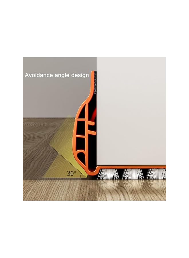 The Bros Under Door Draft Stopper, Under Door Bottom Gap Draft Noise Blocker with Brush, Door Window Breeze Blocker Weather Stripping Noise Stopper Strong Adhesive, Brown - 36.6" Length (Brown, 36.6") - Image 5