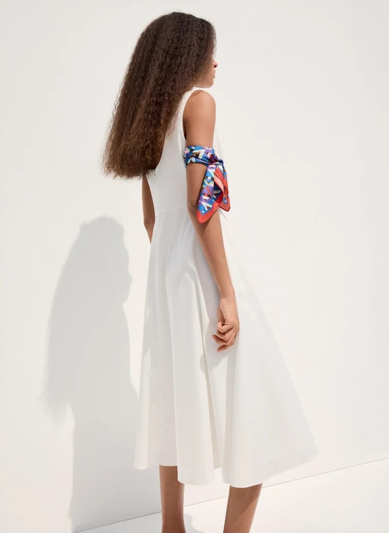 مانجو Boat-Neck Ruched Dress
