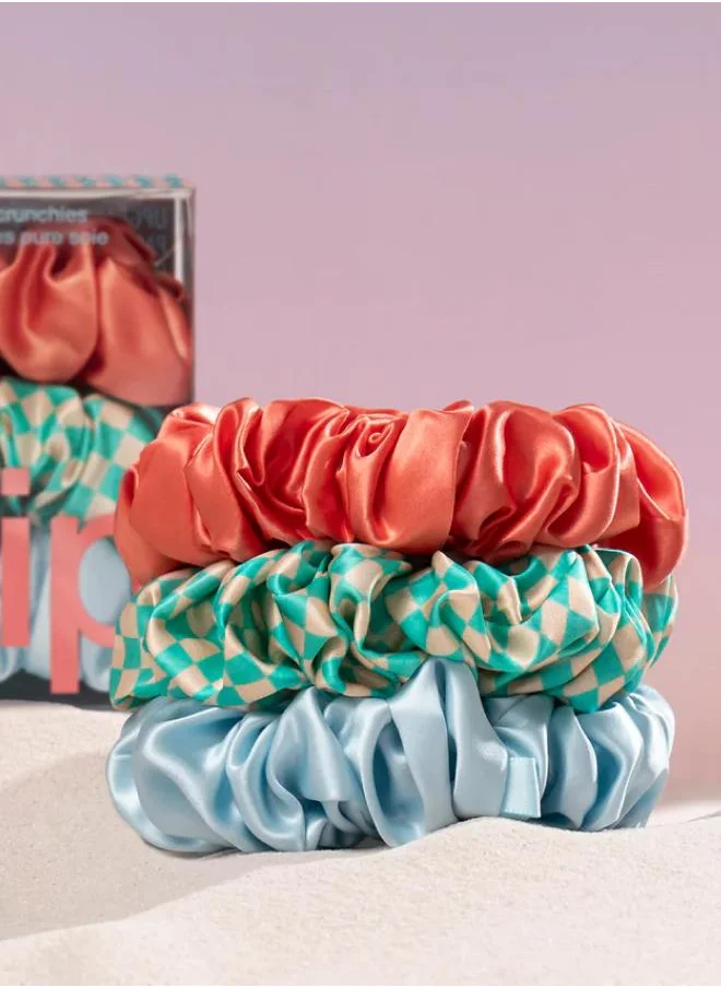 سليب Large Scrunchies  - Sea Mist - set of 3