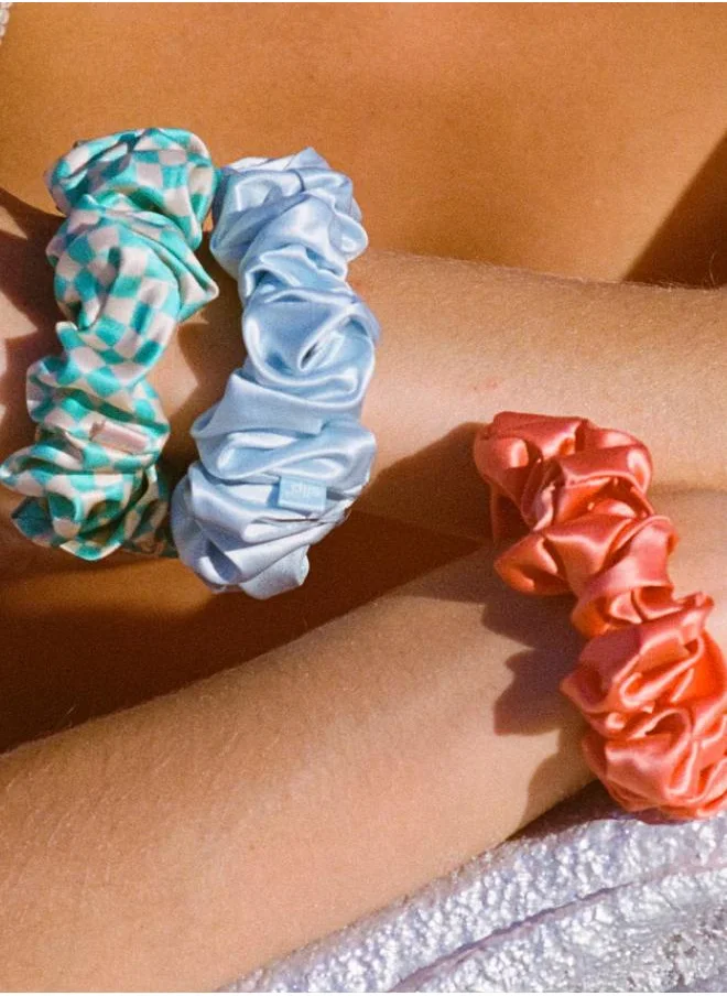سليب Large Scrunchies  - Sea Mist - set of 3