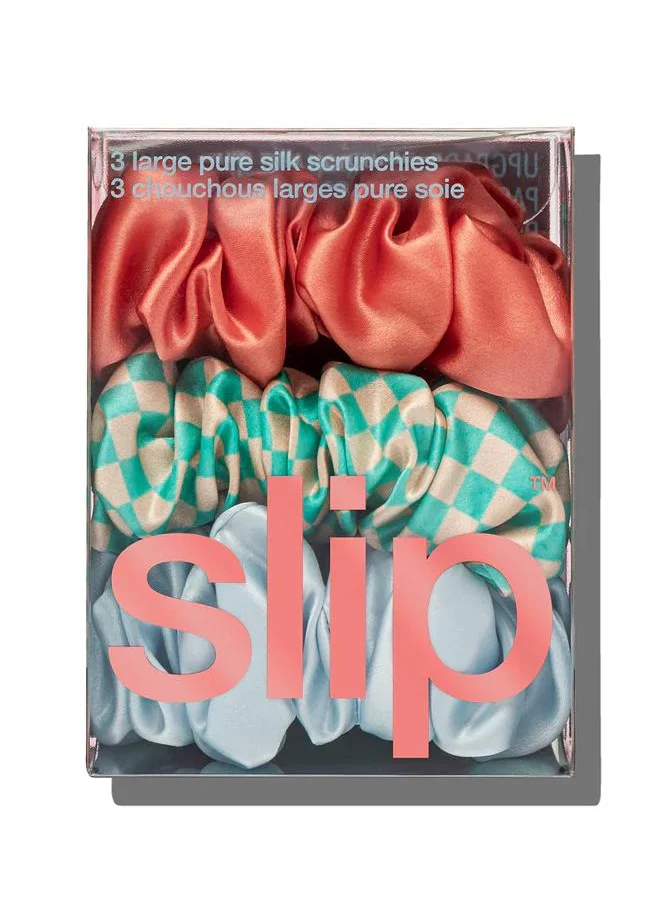 سليب Large Scrunchies  - Sea Mist - set of 3