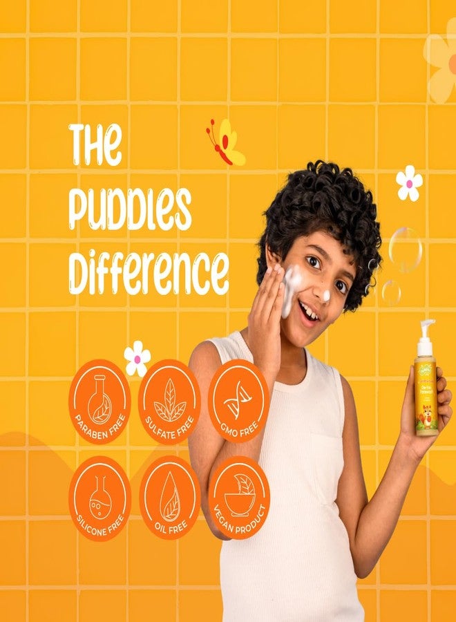 Puddles Kids Brightening De-Tan Face Wash (100 ML) | Gentle Sun Tan Removal for Ages 2-10 | Tomato, Cucumber & Coconut Cleansers | Hydrates, Brightens & Soothes | Tear-Free, Chemical-Free - Image 5