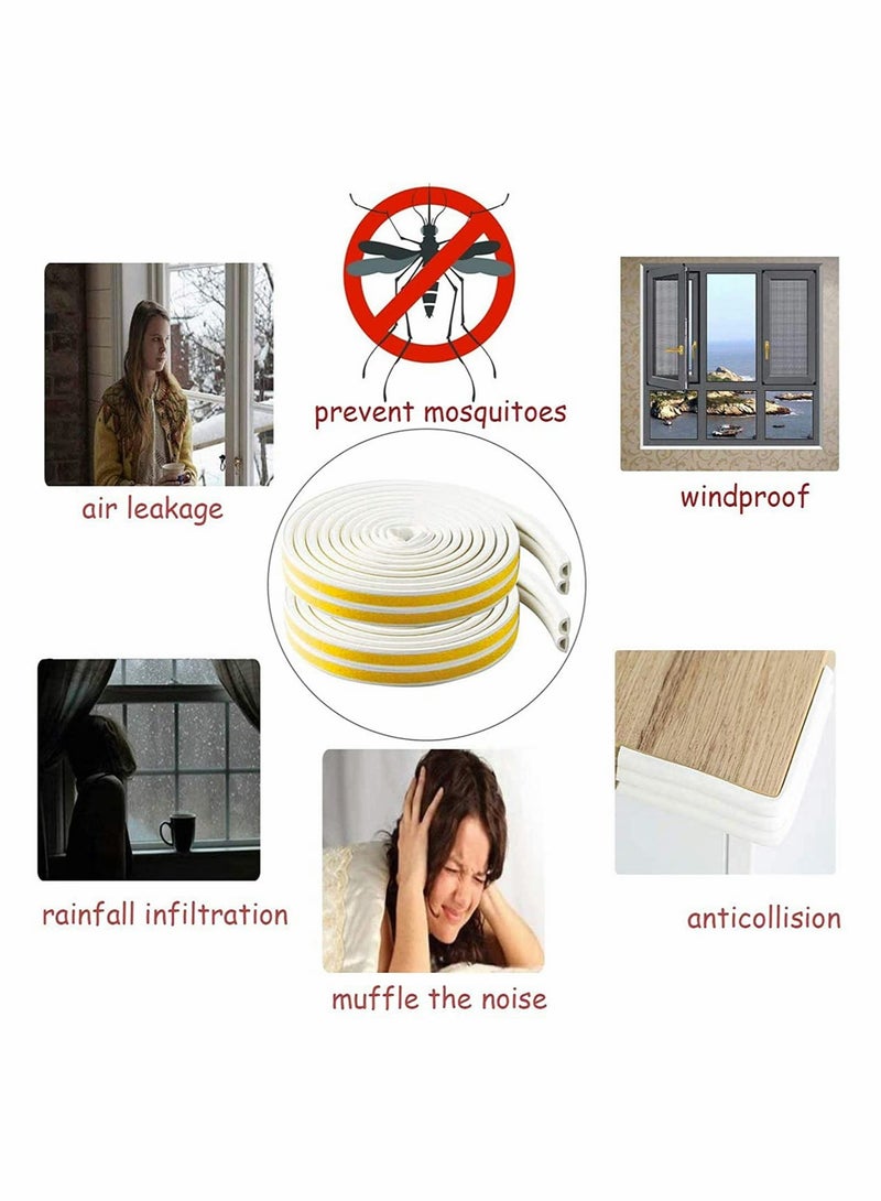 2 Rolls D-type Self-Adhesive Foam Strip For Door Window, Total 10M - Image 3