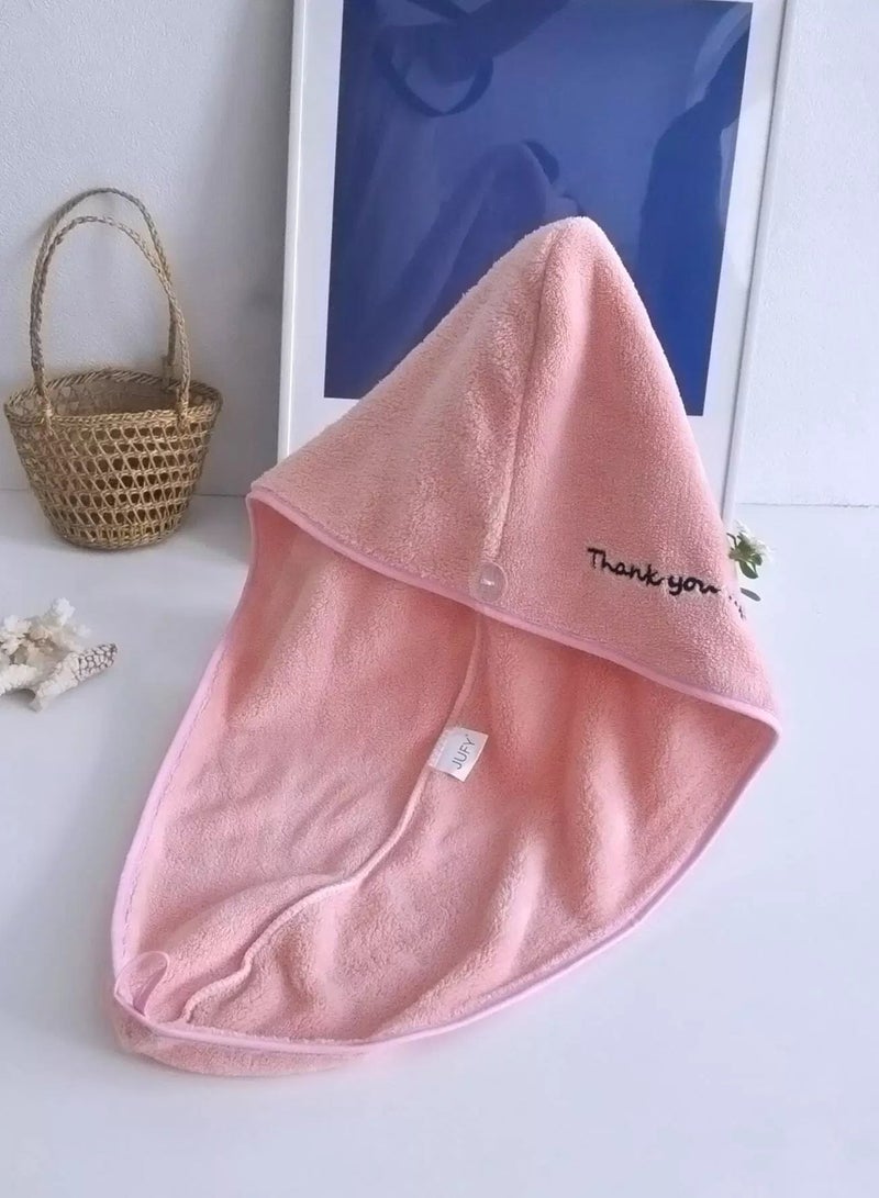 Letter Embroidery Hair Drying Cap - Image 1