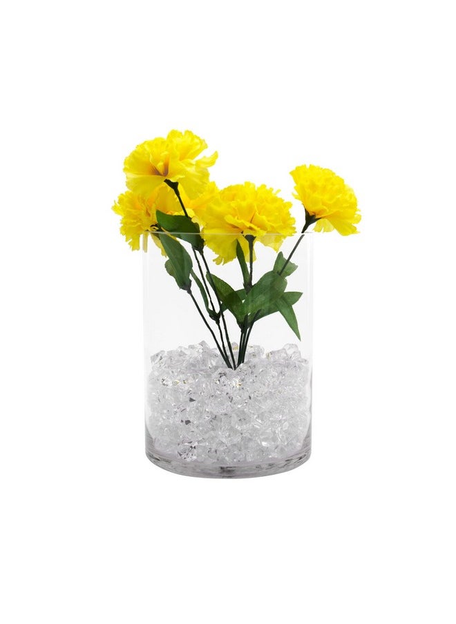 CYS EXCEL Cylinder Clear Glass Vase (H:8" D:6") | Multiple Size Choices Glass Flower Vase Centerpieces | Hurricane Floating Candle Holder Vase  - Image 3