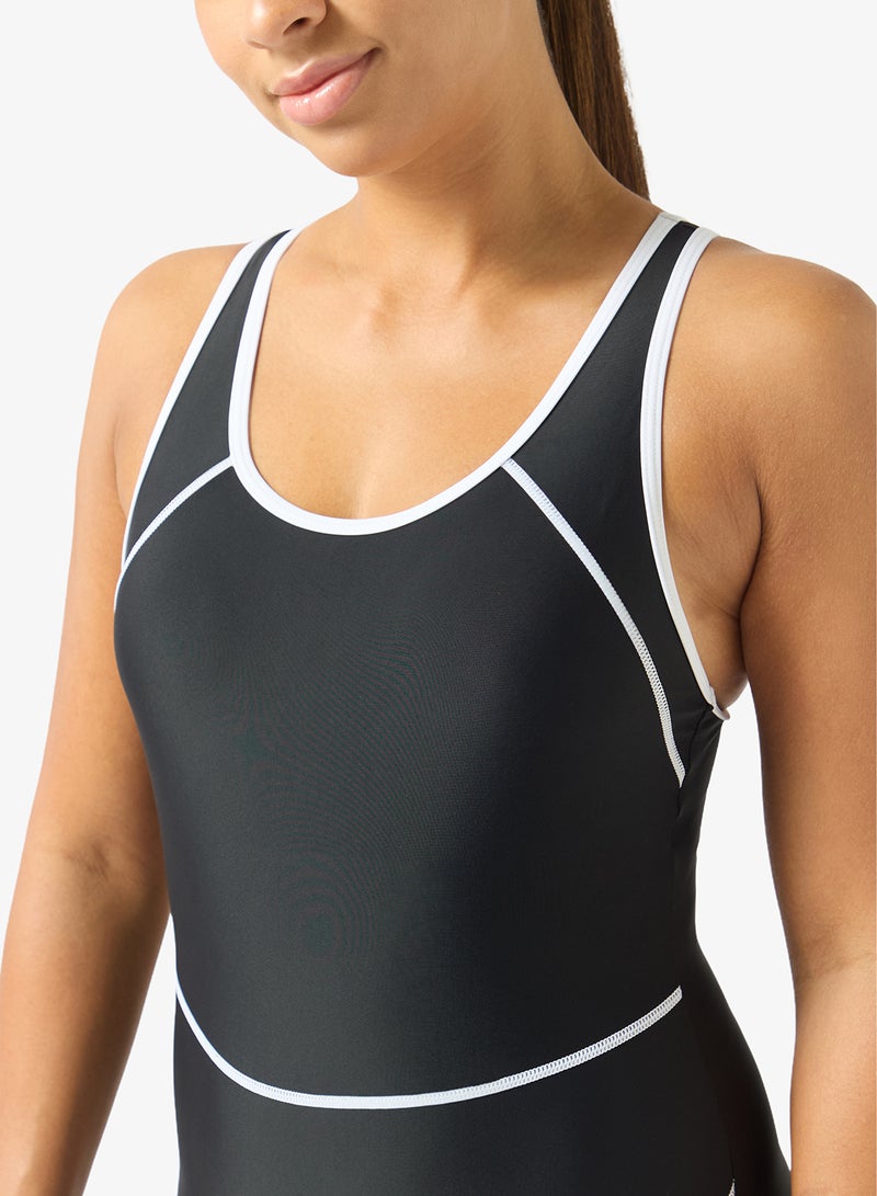 FRWD Contrast Trim Detail Scoop Neck Swimsuit - Image 3